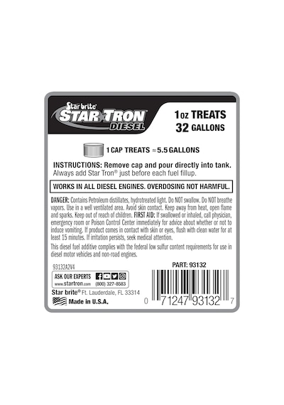 Starbrite - Star Tron Enzim Katkılı Dizel Yakıt Katkısı 946 Ml : Dizel Motorunuz İçin Enzim Gücüyle Maksimum Performans Ve Avantajlı Koruma
