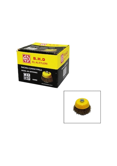 100mm Saçaklı Çanak Fırça 4434