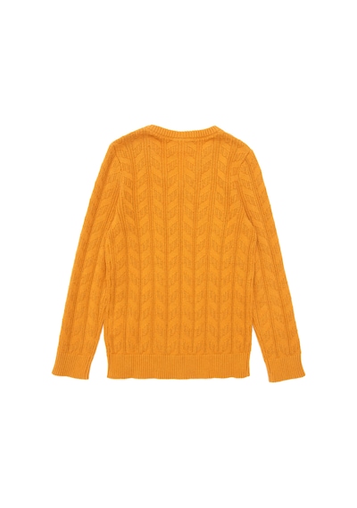 U.S. Polo Assn. Erkek Çocuk Hardal Basic V Yaka Kazak 50293535-VR072