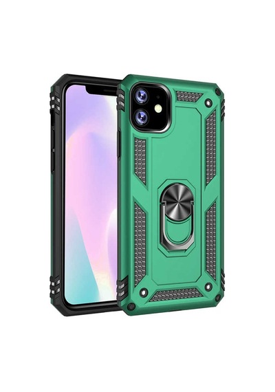 Apple Uyumlu iPhone 11 Kılıf Vega Tank Sert Yüzüklü Standlı Zırh Koruma Kapak