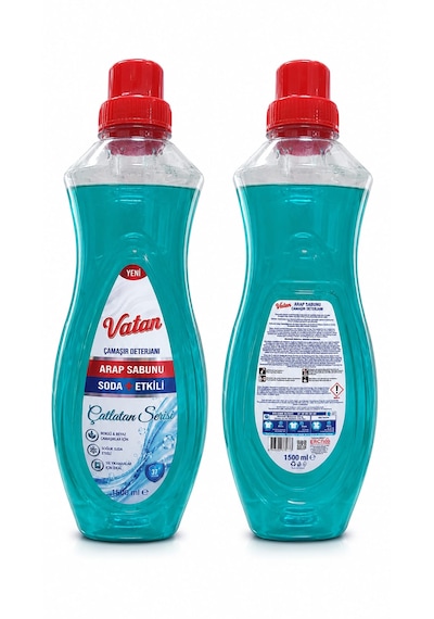 Vatan Çamaşır Deterjanı Arap Sabunu Etkili 2 Adet 1500 Ml