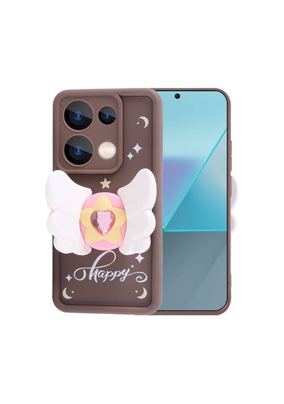Zore Redmi Note 13 Pro 4g Kılıf Kamera Korumalı Figür Tasarımlı Msra Kapya Kapak - Pembe Açık Pembe Açık
