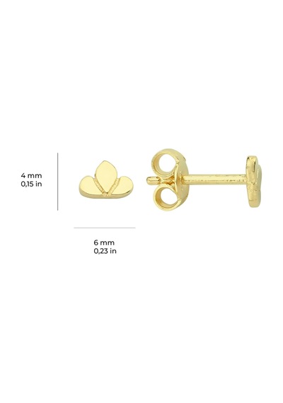 Goldkupe 14 Ayar Altın Minik Bulut Küpe 0,58 Gr-1818