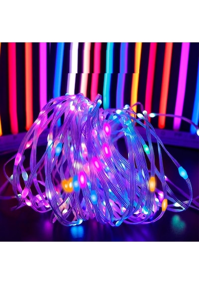Ip65 10 Metre Usb Kumandalı +cep Kontrol Dış Mekan Işığı Rgb Led Light Renkli Led Işık Su Geçirmez Gün Işığı