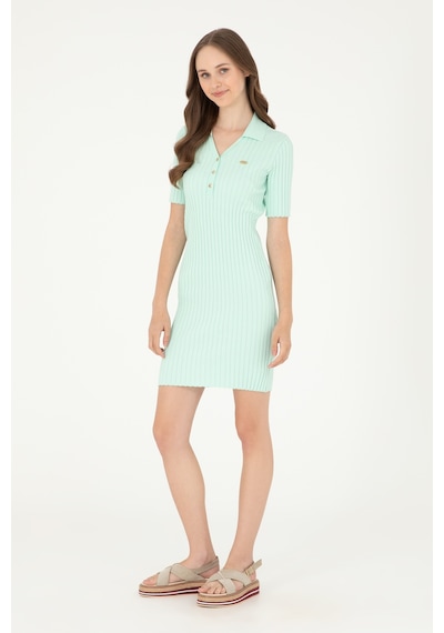 U.S. Polo Assn. Kadın Su Yeşili Mini Boy Triko Elbise 50280475-VR083