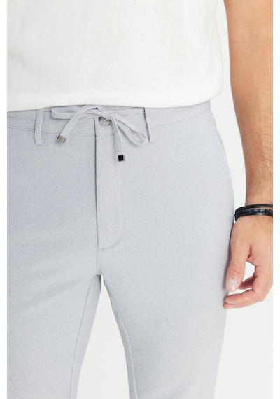 AC&Co / Altınyıldız Classics Erkek Koyu Grı Slim Fit Dar Kesim Beli Bağlamalı Çizgili Yan Cepli Casual Jogger Pantolon Koyu Gri AC&Co / Altınyıldız Classics Erkek Koyu Grı Slim Fit Dar Kesim Beli Bağlamalı Çizgili Yan Cepli Casual Jogger Pantolon Koyu Gri