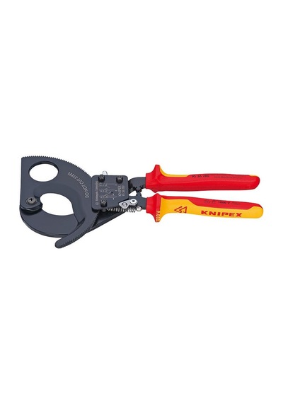 Knipex 9536280 Cırcır Mekanizmalı Kablo Makası