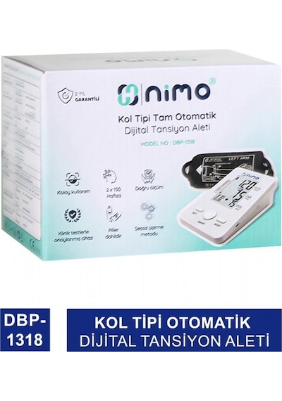 Nimo Kol Tipi Otomatik Dijital Tansiyon Aleti Dbp-1318