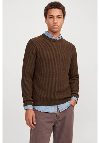Jack & Jones Jjedover Erkek Kazak Kahverengi