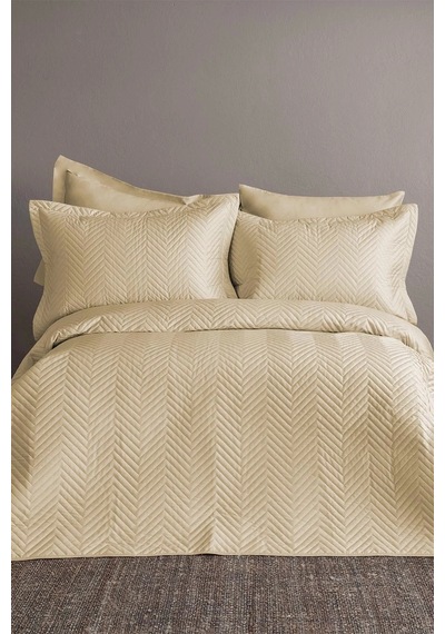Simply Orchid Beige Pamuk Saten Nevresim Takımı Tek Kişilik