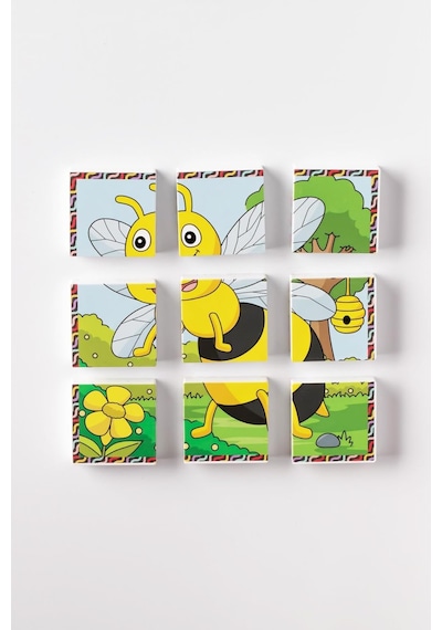 Küpss Manyetik Blok Çift Taraflı 9 Parçalı Mıknatıslı Arı-kelebek Puzzle - 2 Görsel Yapboz Diğer