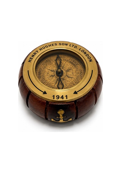 1 Adet Pirinç Pusula Ahşap Gövdeli Seyahat Ve Dekoratif Kullanım İçin Compass Nautical Tarzı 8 Cm