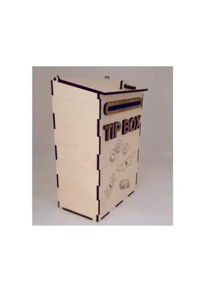 Kumbara Ahşap Posta Kutusu Tip Box Bahşiş Kutusu Tipbox