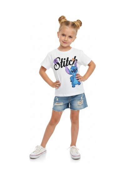 Sea Bubbles Stitch Çocuk Tişört St10412 BEYAZ