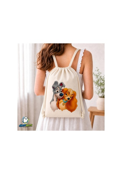 Ghostbastır Design Lady Ve Tramp Büzgülü Keten Çanta C170 Bej