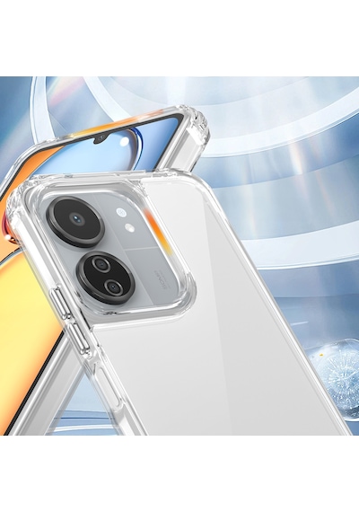 Xiaomi Redmi 13c Uyumlu Airbagli Takılabilir Askı Aparatlı Zore Snap Silikon Kapak-şeffaf Şeffaf