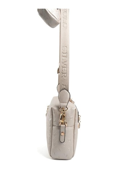 Silver Polo Sp1038 Kadın Çapraz Çanta Logolu Bej-s.bej
