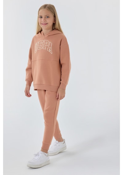 U.S. Polo Assn. Kız Çocuk Bordo Eşofman Takımı Pembe