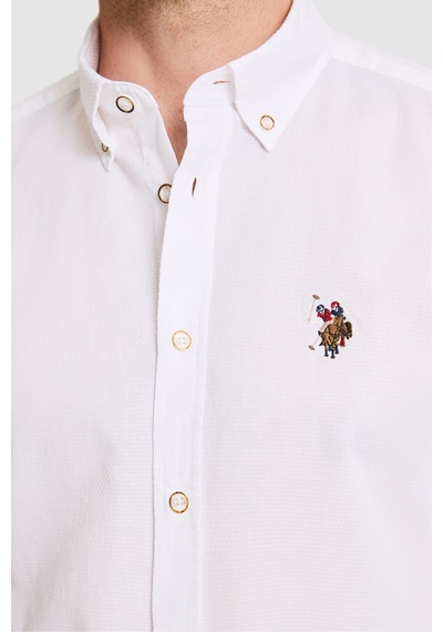 U.s. Polo Assn. Erkek Beyaz Gömlek Basic 50322343-vr013