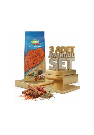 Emu Tatlı Toz Biber 3x60 Gr