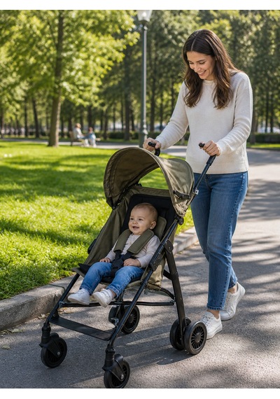Chubby Baby Baston Bebek Arabası Ergonomik 5 Nokta Emniyet Kemerli