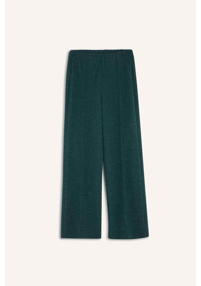 Defacto Straight Fit Beli Lastikli Geniş Paça Pantolon F1016ax25augn650 Yeşil