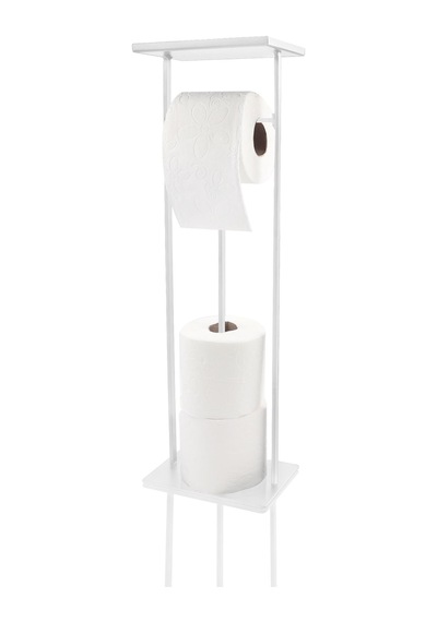 The Mia Tepsili Tuvalet Kağıdı Standı - Beyaz- 54x15x12 Cm