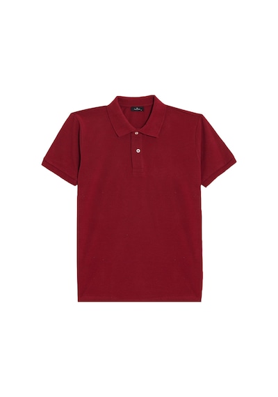 Tudors Erkek 5'li Paket Siyah-gri-lacivert-mavi-bordo Slim Fit Dar Kesim Pamuklu Düz Pike Polo Yaka Tişört-50787 Çok Renkli