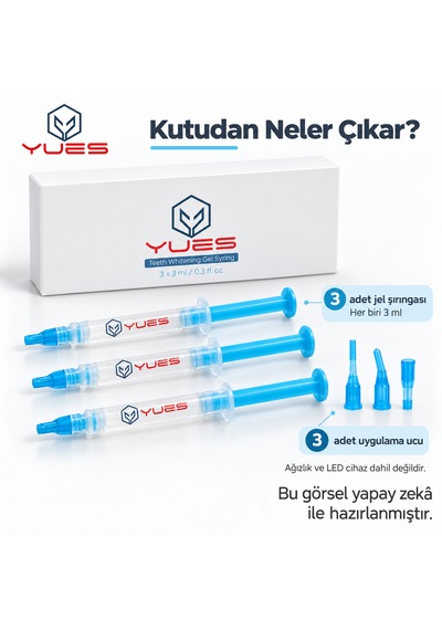 Yues Pap Diş Beyazlatma Jeli 3 X 3 Ml Şırınga Seti Gs-002s3
