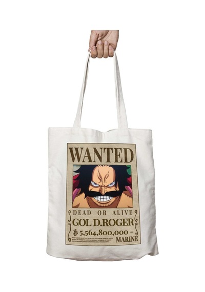 Art Hediye Wanted Gol D.roger Anime İki Tarafı Kalıcı Baskılı Yıkanabilir Okul Plaj Omuz Bez Çantası Çok Renkli