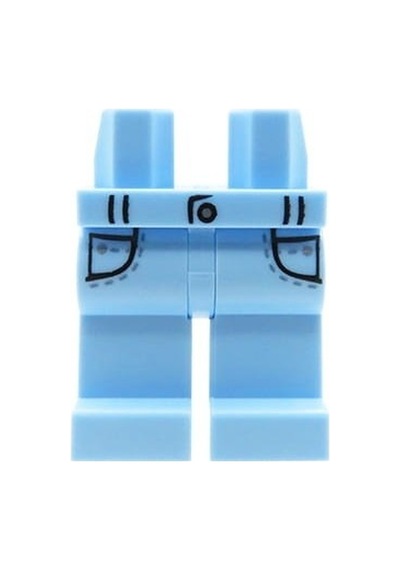 Minifigür Parçaları: Legs Decorated, Bacak, Ayak: 970c00pb1525