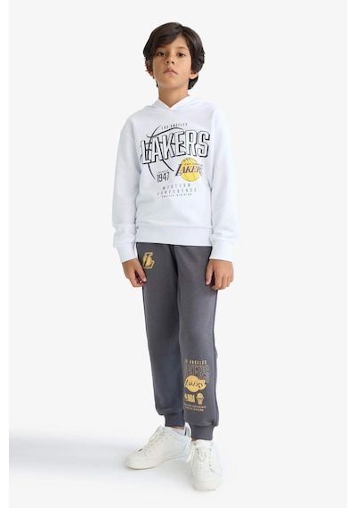 Defacto Erkek Çocuk Nba Los Angeles Lakers Kapüşonlu Sweatshirt F4085a825auwt34 BEYAZ