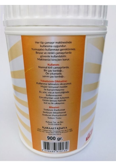 Sska Natural Matik Renkli ve Beyazlar İçin Çamaşır Makinesi Toz Deterjanı 900 G