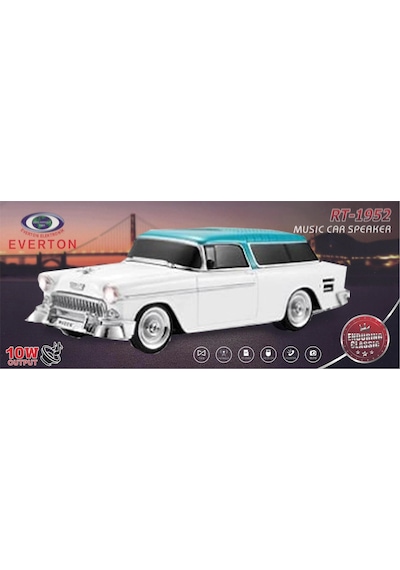 Everton Rt-1950 Beyaz Arabalı Bluetooth Fm-usb-tf-aux Şarjlı Nostaljik Radyo