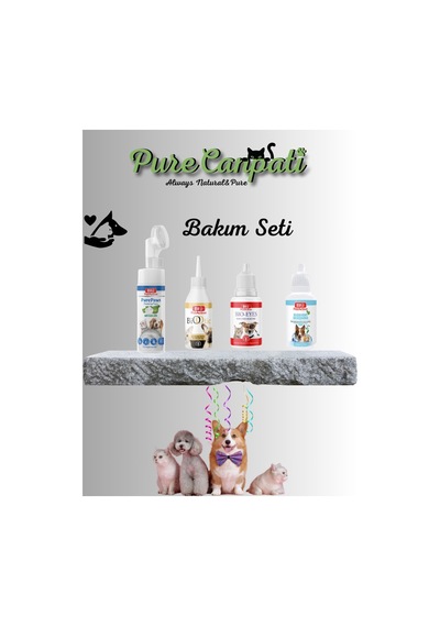 Purecanpati Kedi ve Köpek Bakım Seti Pati Göz Kulak Ağız Bakım