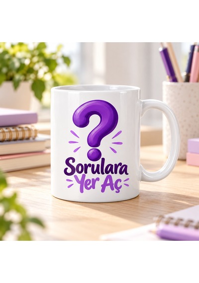 Bezos Sorulara Yer Aç Tasarımlı Porselen Kupa - Model 578 Bzoshb
