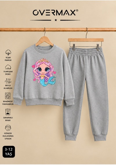 Overmax Deniz Kızı Baskılı Kapüşonsuz Sweatshirt Eşofman Takımı 3-12 Yaş Gri Üst-gri Alt - 921001102 Gri Üst-gri Alt Overmax Deniz Kızı Baskılı Kapüşonsuz Sweatshirt Eşofman Takımı 3-12 Yaş Gri Üst-gri Alt - 921001102 Gri Üst-gri Alt
