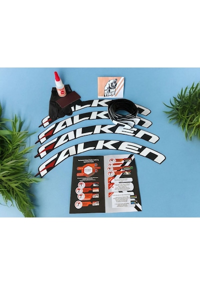 Falken Motorsiklet Ve Otomobil Araç Lastik Yazısı 2.5 Cm 8 Adet Yapıştırıcı Arma Sticker