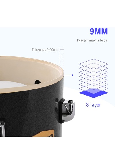 Donner Dds-520 5-parça 22" Akustik Davul Siyah