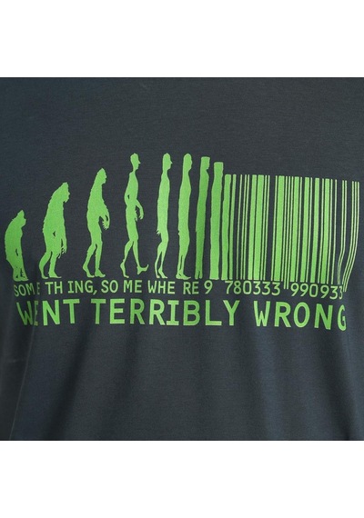Bant Giyim - Barcode Füme Erkek T-Shirt Tişört