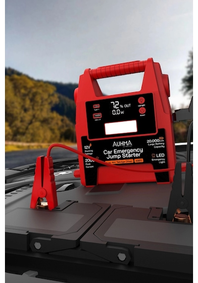 Auhma A8811 20000mah 2000a Peak Araç Akü Takviye Cihazı & Powerbank - 12v Jump Starter