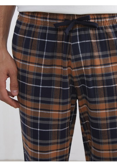 LC Waikiki Lc Waıkıkı Sarı Standart Kalıp Ekose Erkek Pijama Alt