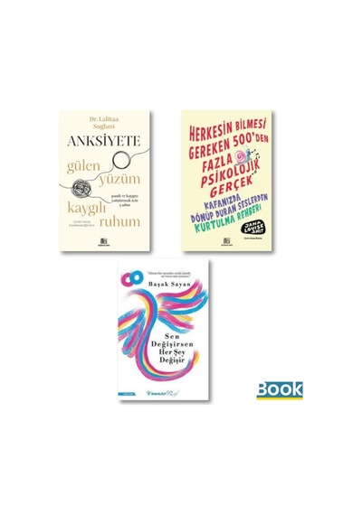 Anksiyete Kitap Seti / Anksiyete Gülen Yüzüm Kaygılı Ruhum - Herkesin Bilmesi Gereken 500'den Fazla