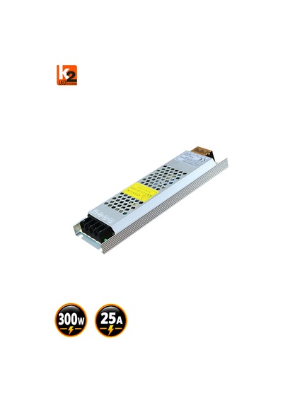K2 12v 25 Amper 300 Watt Slim Şerit Led Trafosu