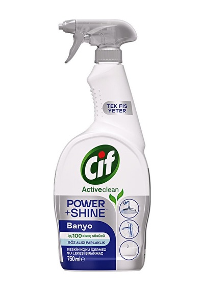 Cif Power Shine Yüzey Temizleyici Sprey 750 Ml Banyo Tekli