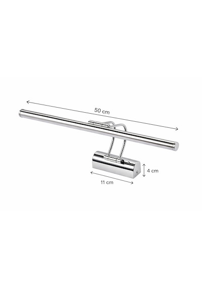 Sarjlı Led Flüt Resim Aplik 8w 3200k Gün Işığı 50cm Duvar Tipi Ayna/tablo Üstü Dekoratif Işık Ip20 Iç Mekan Kullanım Krom