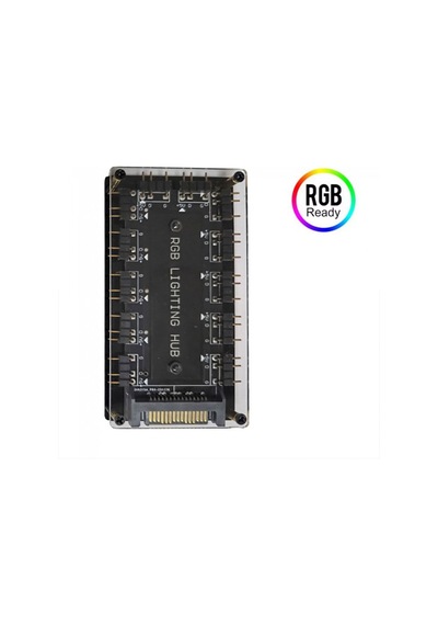 5v 3-pin Rgb 10 Hub Splitter Sata Güç Beslemeli Rgb Kiti -