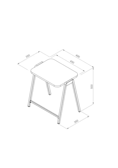 Nil Üçlü Zigon Sehpa 45x35x50 Cm Beyaz - Atlantik Çam Atlantik Çam - Beyaz