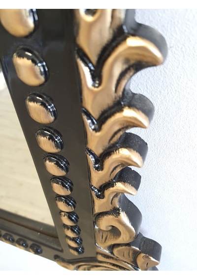 Ayna Denizi Lady Black Gold Model Siyah Altın Renk Dekoratif Ayna Altın - Siyah