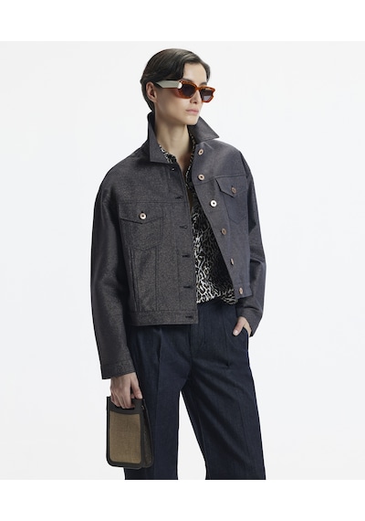 Yargıcı Gömlek Yaka Önü Cepli Kısa Ceket Bakır